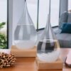 Barómetro de cristal en forma de gota de agua