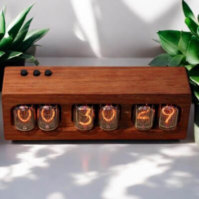Horloge Nixie Bois - Objet Scientifique - Science Labs