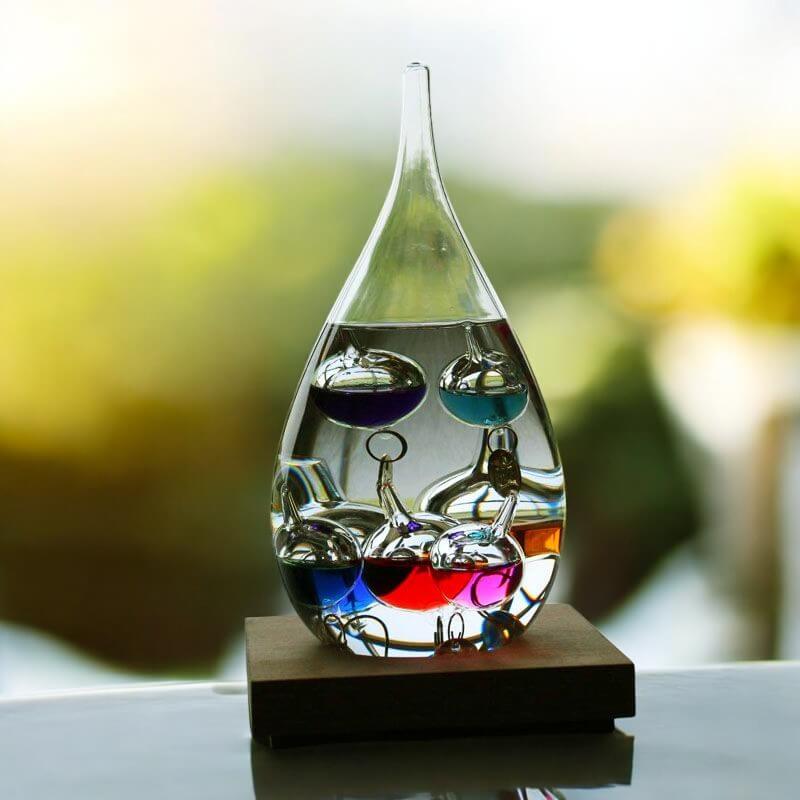 Thermomètre de Galilée Forme Goutte d'Eau