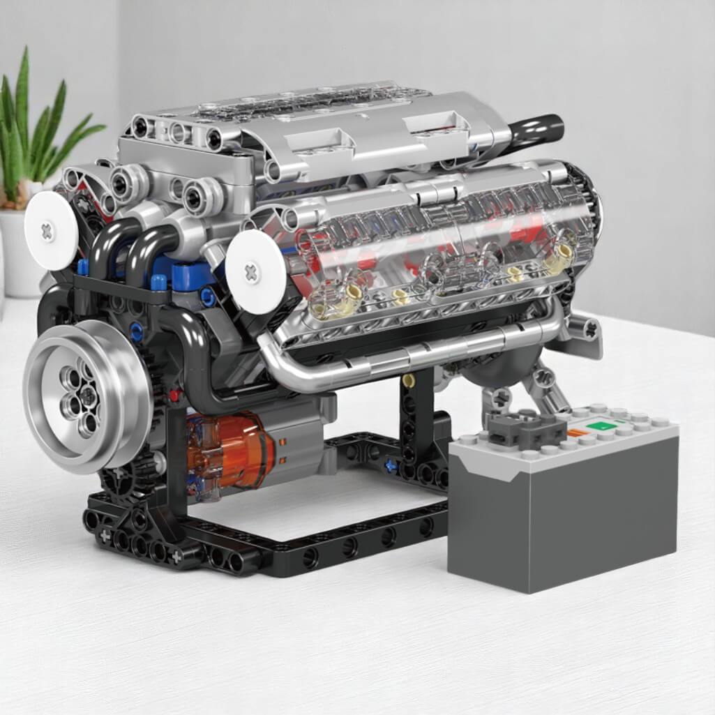 Mini Moteur V8 Thermique à Monter