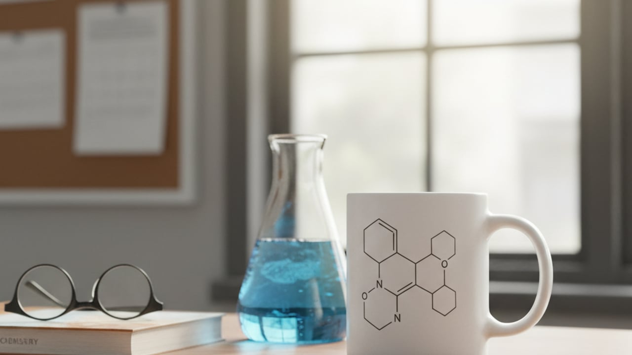 6. Taza personalizada con fórmula química: el clásico asequible
