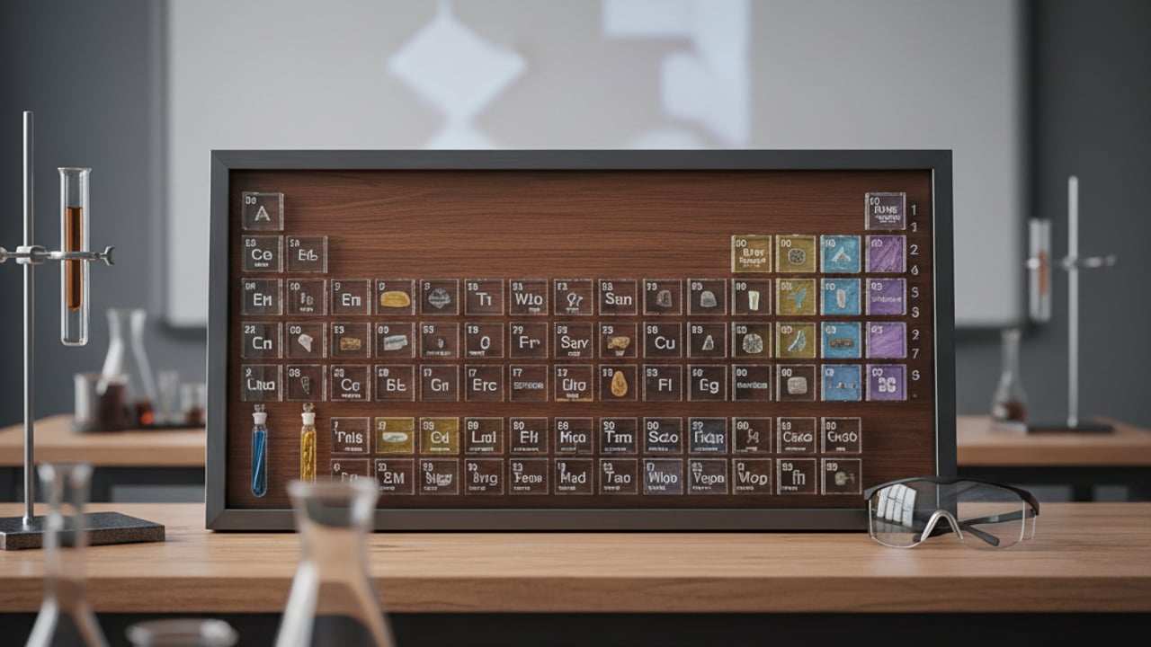 1. Tabla periódica con elementos reales: el trofeo de cualquier profe de química