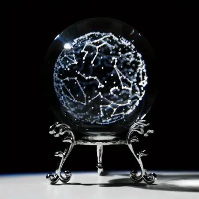 Bola de cristal constelaciones grabada