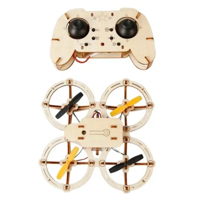 Dron de madera para montar con mando