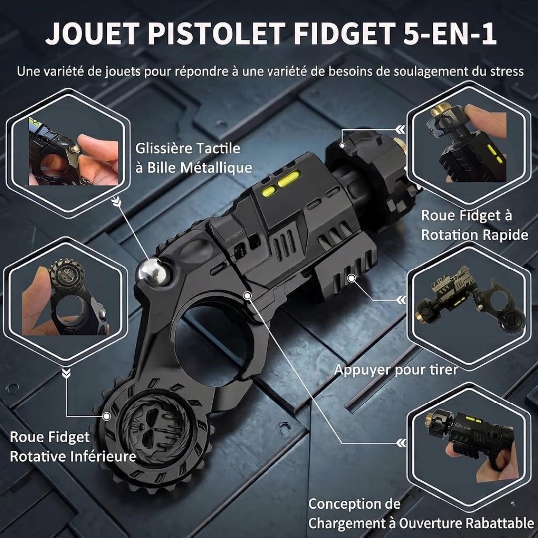 Fidget Gun Mini Pistola Antiestrés Imagen 6