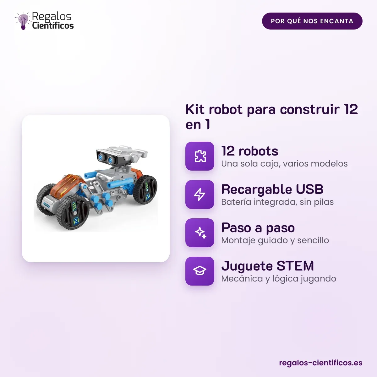 Kit robot para construir 12 en 1