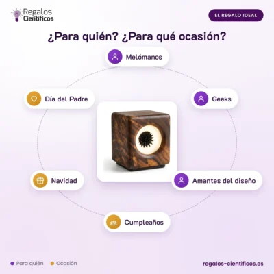 Lámpara ferrofluido de nogal