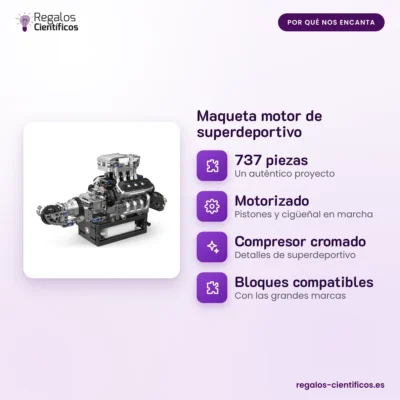 Maqueta motor de superdeportivo