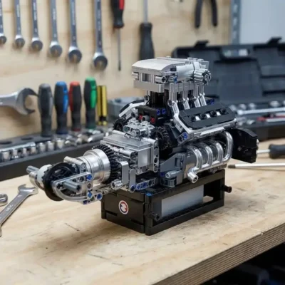 Maqueta motor de superdeportivo motorizada (737 piezas)