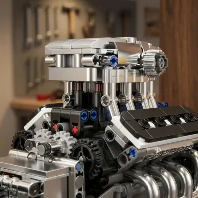 Maqueta motor de superdeportivo motorizada (737 piezas)