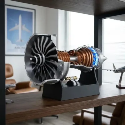 Maqueta motor a reacción turbofán TR900