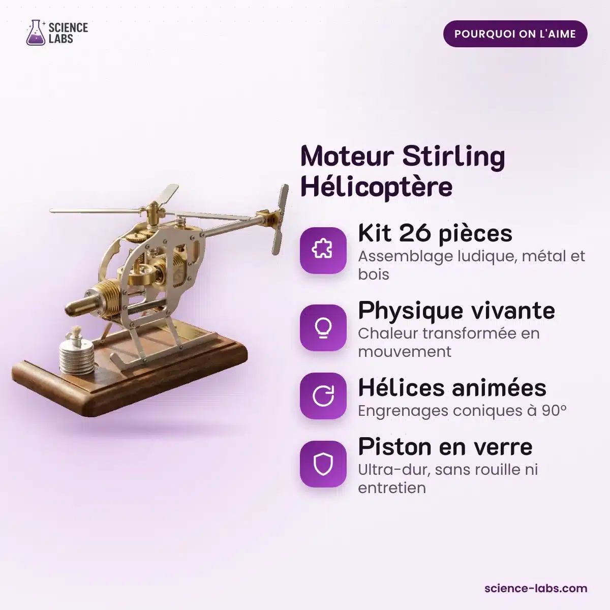 Motor Stirling Helicóptero Imagen 3