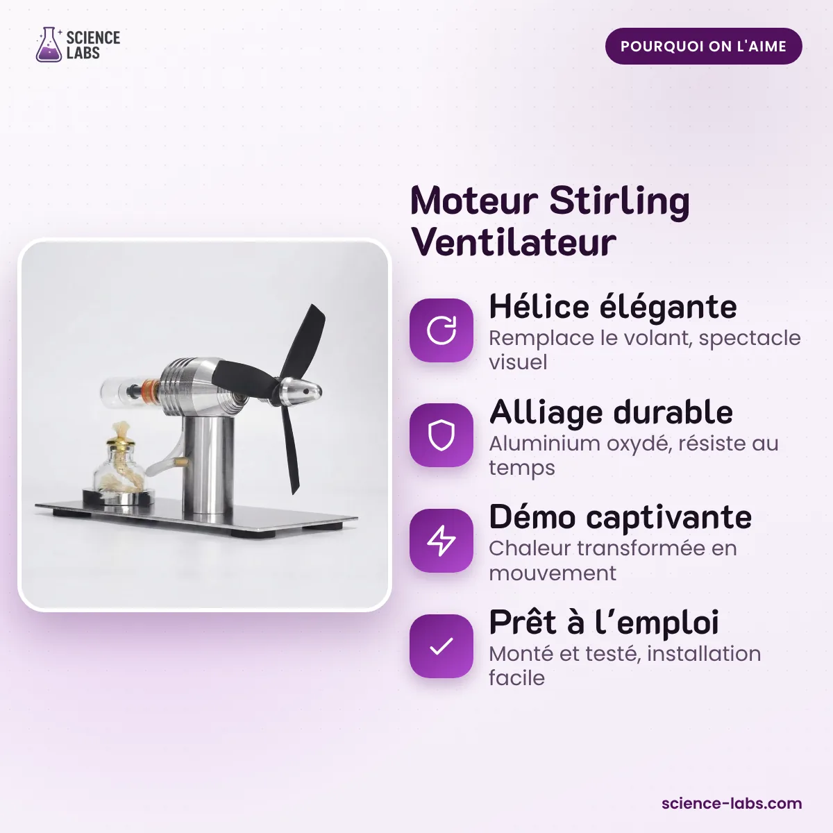 Motor Stirling Ventilador Imagen 3