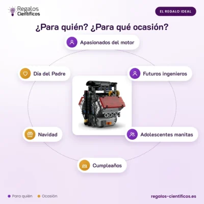 Motor de bloques V8 transparente
