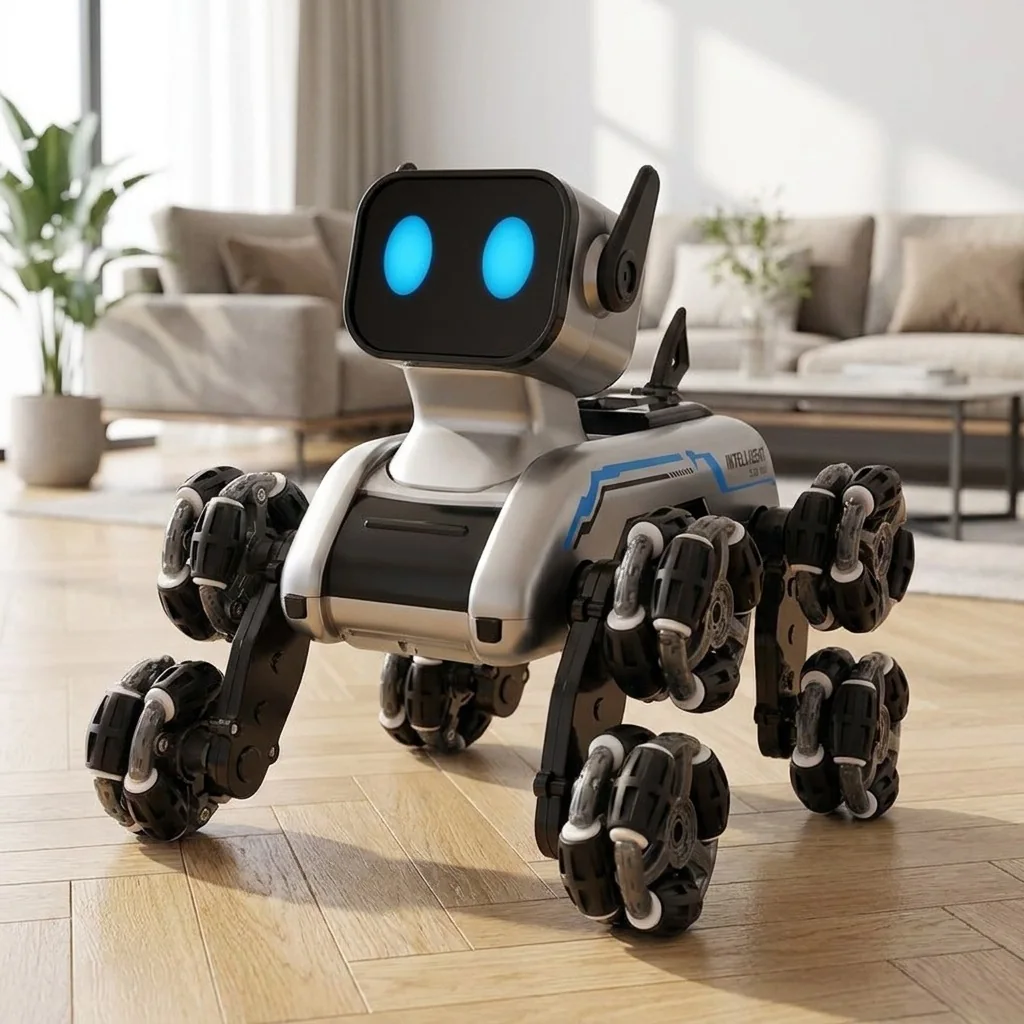 Perro Robot Acrobático Teledirigido con 8 Ruedas