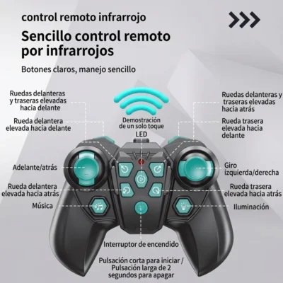 Perro Robot Acrobático Teledirigido con 8 Ruedas