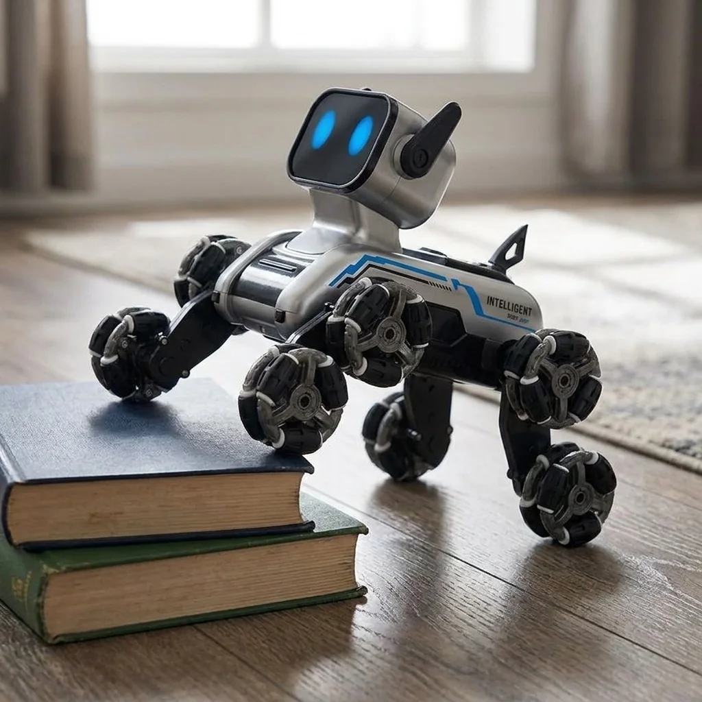 Perro Robot Acrobático Teledirigido con 8 Ruedas