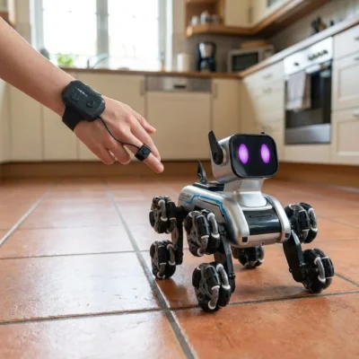 Perro Robot Acrobático Teledirigido con 8 Ruedas
