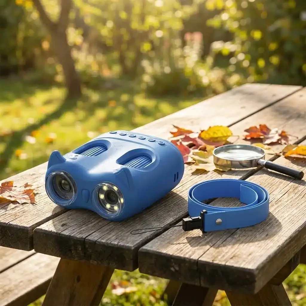 Prismáticos para niños con microscopio 2 en 1 y pantalla