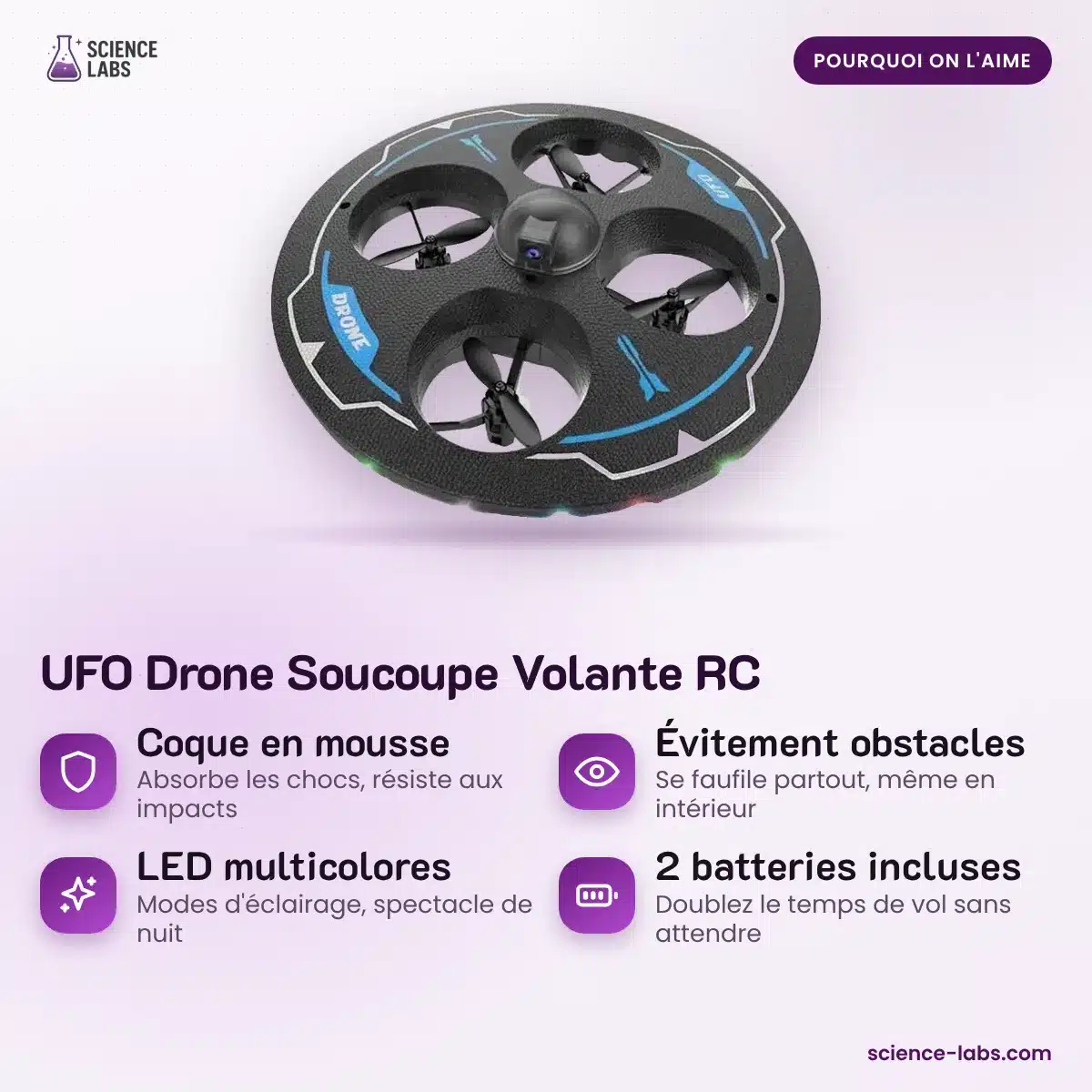 Dron OVNI Platillo Volante RC Imagen 3